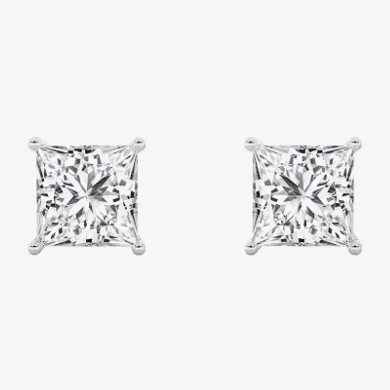 Grown Gorgeous (Vs2,F) 4 1/2 CT. T.W. Lab-Grown Diamond 14K Gold or Platinum 8.2mm Princess Stud Earrings