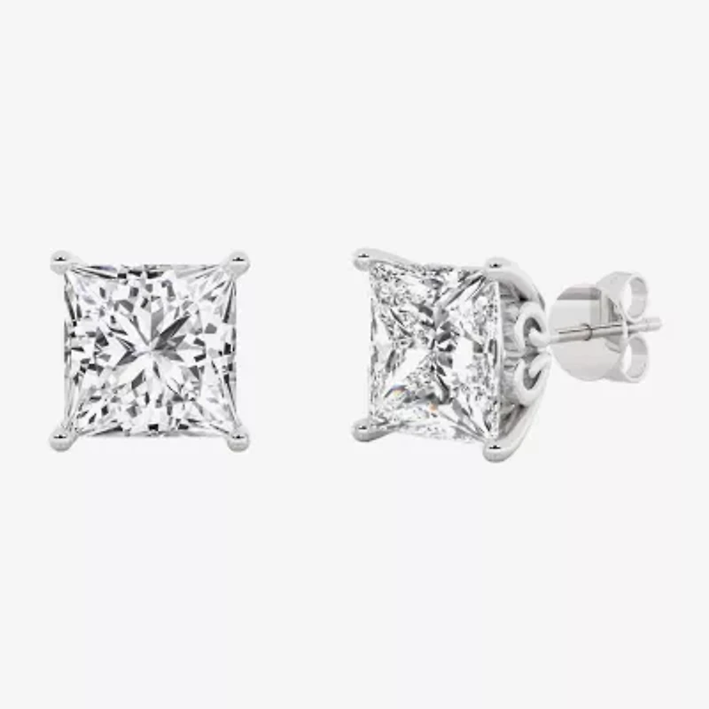 Grown Gorgeous (Vs2,F) 4 1/2 CT. T.W. Lab-Grown Diamond 14K Gold or Platinum 8.2mm Princess Stud Earrings