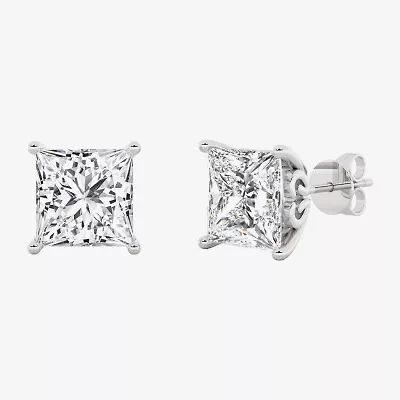 Grown Gorgeous (Vs2,F) 4 1/2 CT. T.W. Lab-Grown Diamond 14K Gold or Platinum 8.2mm Princess Stud Earrings