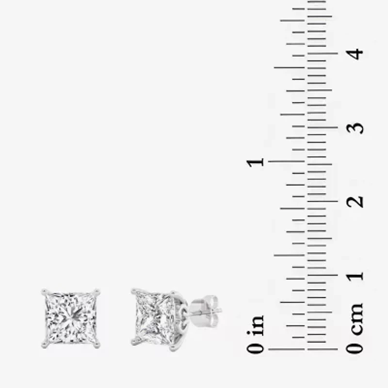 Grown Gorgeous (Vs2,F) 4 1/2 CT. T.W. Lab-Grown Diamond 14K Gold or Platinum 8.2mm Princess Stud Earrings