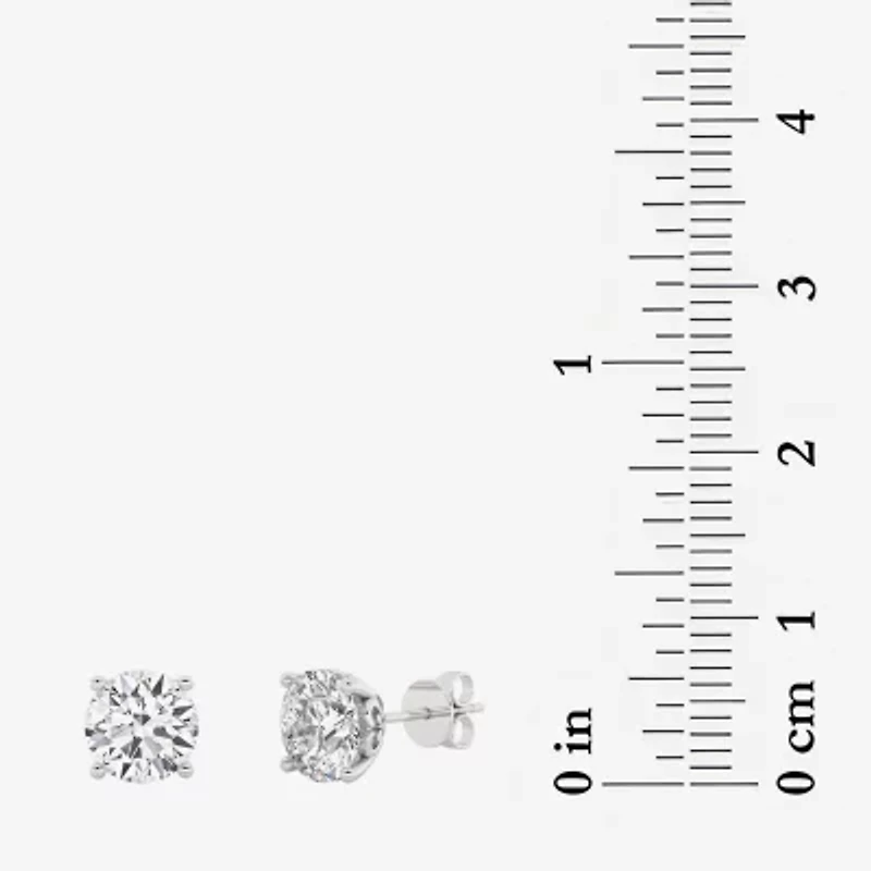 Grown Gorgeous (Vs2/F) 2 1/4 CT. T.W. Lab-Grown Diamond 14K Gold or Platinum 6.8mm Round Stud Earrings