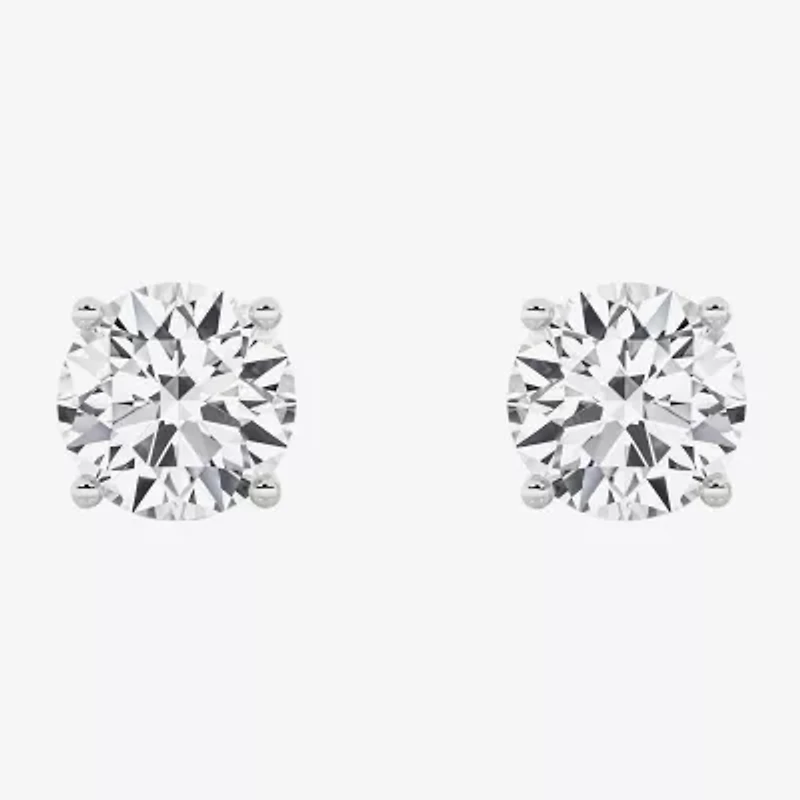 Grown Gorgeous (F, Vs2) 3 3/8 Ct. T.W. Lab-Grown Diamond 14K White Gold or Platinum 7.8mm Round Stud Earrings