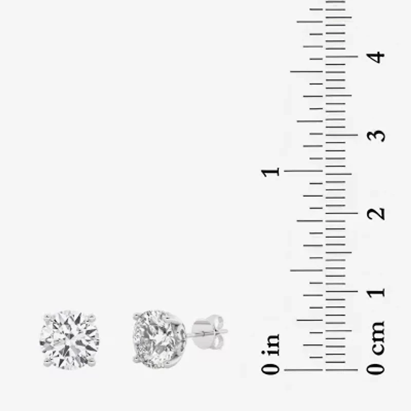 Grown Gorgeous (F, Vs2) 3 3/8 Ct. T.W. Lab-Grown Diamond 14K White Gold or Platinum 7.8mm Round Stud Earrings