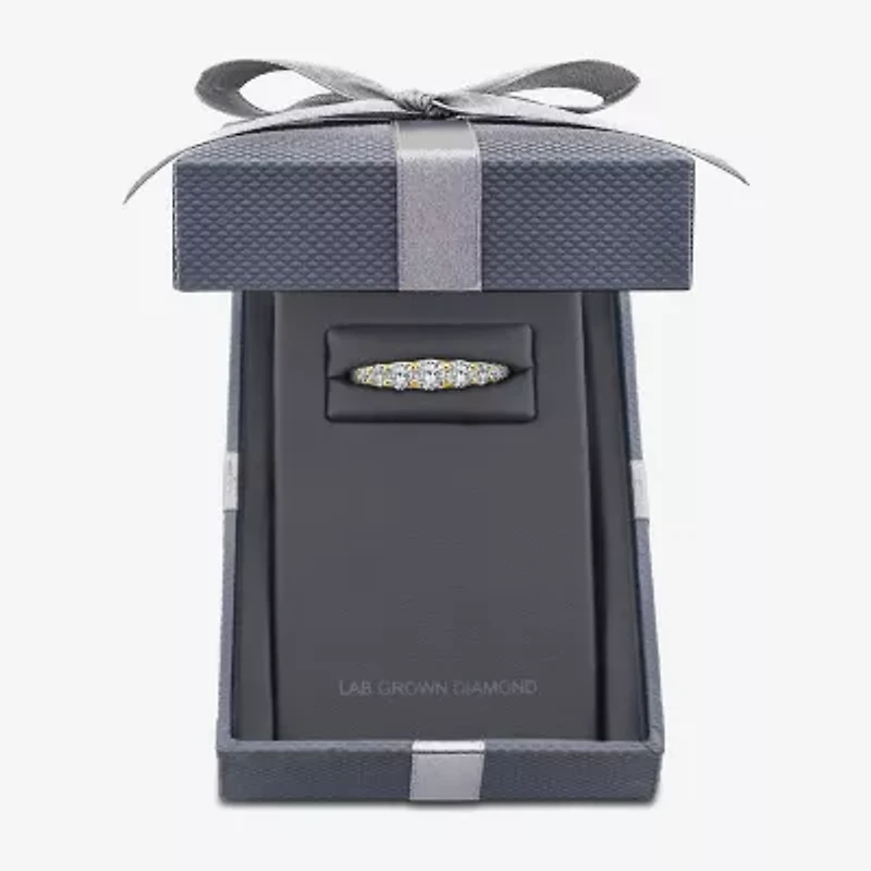 Grown Gorgeous Womens 2.5MM 1 CT. T.W. Lab Grown White Diamond 14K White Gold Anniversary Wedding Band