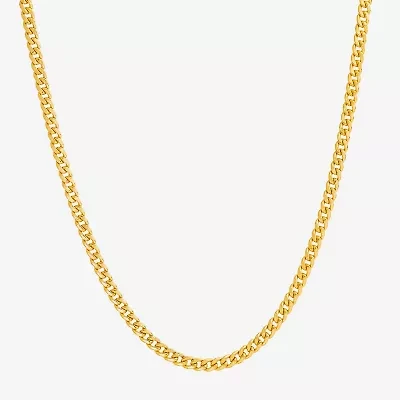 Made in Italy Unisex Adult 14K Gold 22 Inch Cuban Chain Necklace