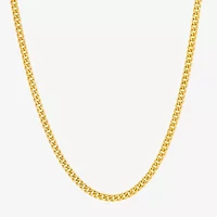 Made in Italy Unisex Adult 14K Gold 22 Inch Cuban Chain Necklace