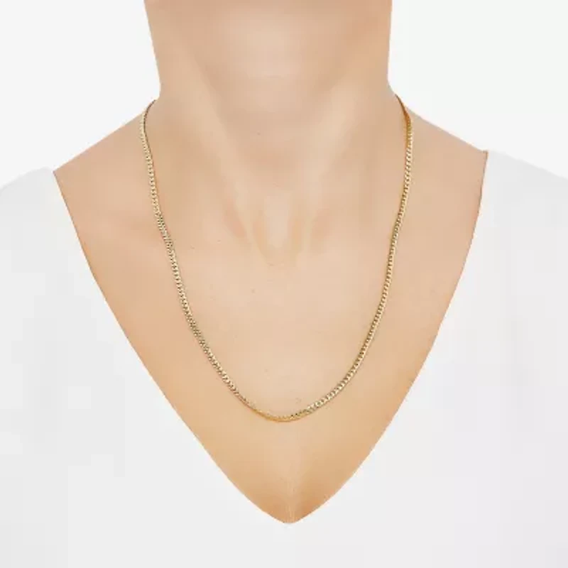 Made in Italy Unisex Adult 14K Gold 22 Inch Cuban Chain Necklace
