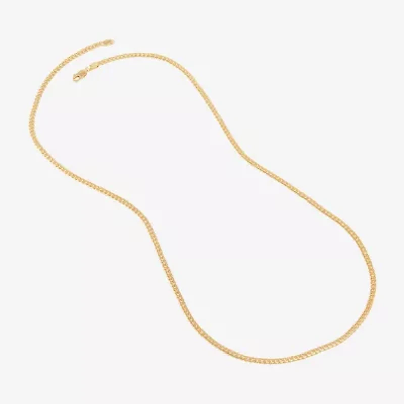 Made in Italy Unisex Adult 14K Gold 22 Inch Cuban Chain Necklace