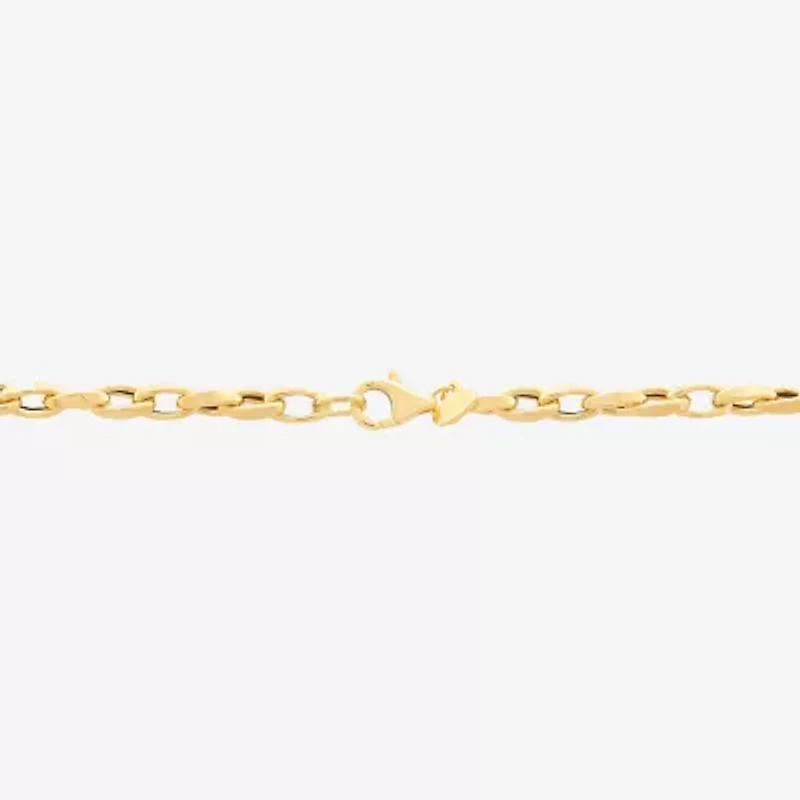 Made in Italy Unisex Adult 10K Gold Inch Link Chain Necklace