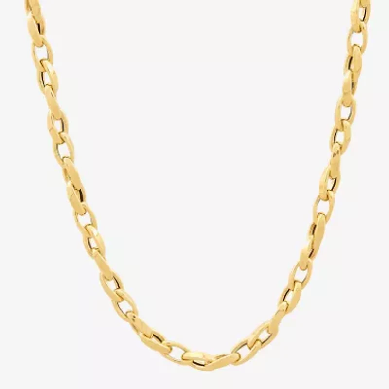 Made in Italy Unisex Adult 10K Gold Inch Link Chain Necklace