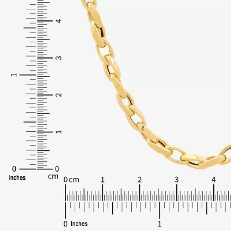 Made in Italy Unisex Adult 10K Gold Inch Link Chain Necklace