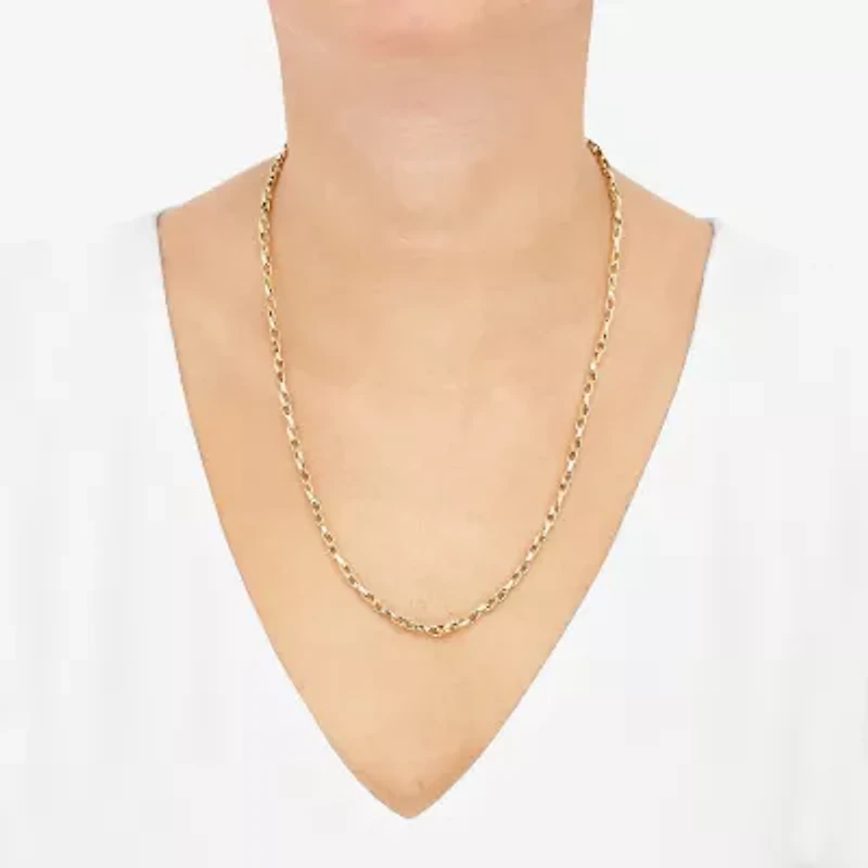 Made in Italy Unisex Adult 10K Gold Inch Link Chain Necklace