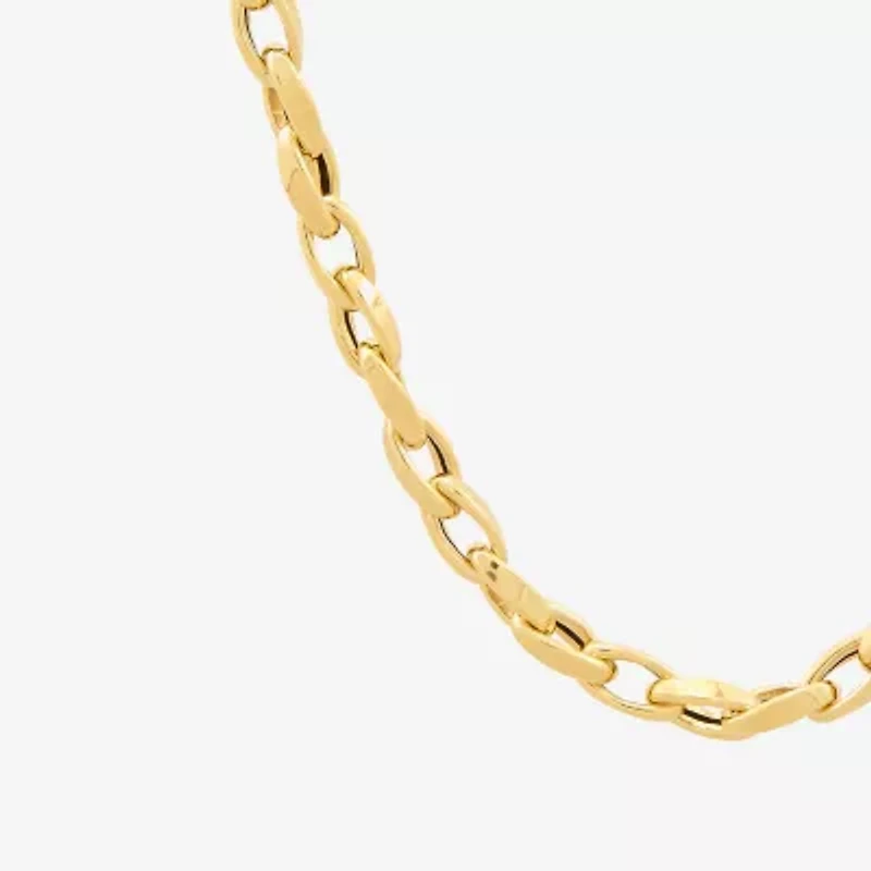 Made in Italy Unisex Adult 10K Gold Inch Link Chain Necklace