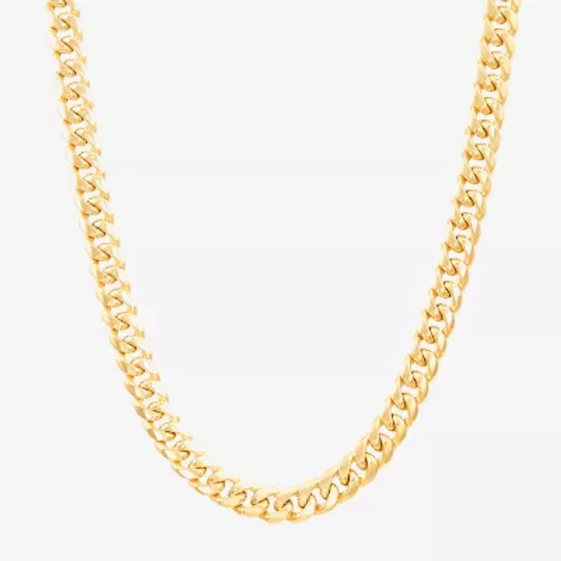 Made in Italy Mens 10K Gold 22 Inch Curb Chain Necklace