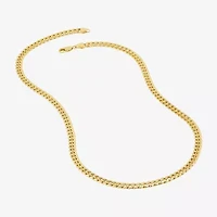 Made in Italy Mens 10K Gold 22 Inch Curb Chain Necklace