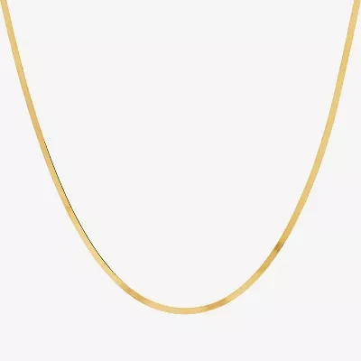 Made in Italy Unisex Adult 14K Gold 18 Inch Herringbone Chain Necklace