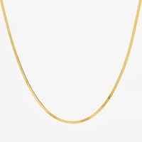 Made in Italy Unisex Adult 14K Gold 18 Inch Herringbone Chain Necklace