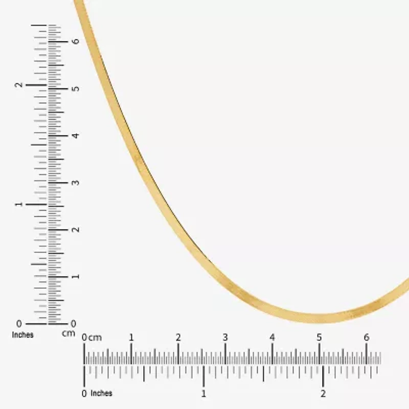 Made in Italy Unisex Adult 14K Gold 18 Inch Herringbone Chain Necklace