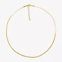 Made in Italy Unisex Adult 14K Gold 18 Inch Herringbone Chain Necklace