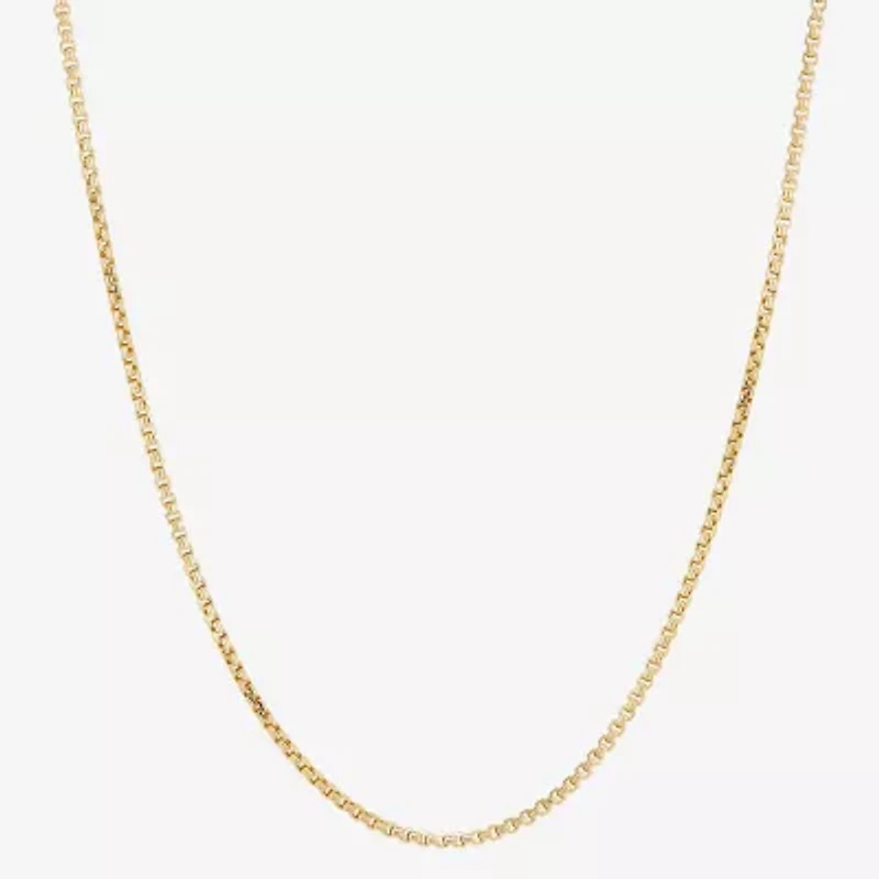 Made in Italy Unisex Adult 14K Gold 18 Inch Box Chain Necklace