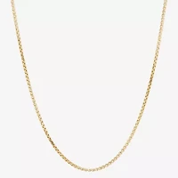 Made in Italy Unisex Adult 14K Gold 18 Inch Box Chain Necklace