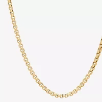 Made in Italy Unisex Adult 14K Gold 20 Inch Box Chain Necklace
