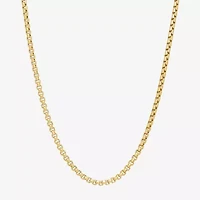 Made in Italy Unisex Adult 14K Gold 20 Inch Box Chain Necklace