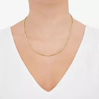 Made in Italy Unisex Adult 14K Gold 20 Inch Box Chain Necklace