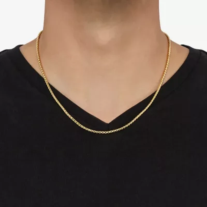 Made in Italy Unisex Adult 14K Gold 20 Inch Box Chain Necklace