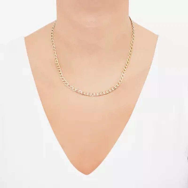 Made in Italy Unisex Adult 10K Gold 18 Inch Link Necklace