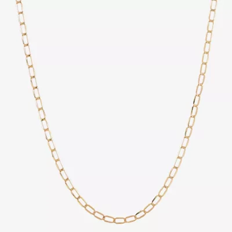 Unisex Adult 14K Gold 18 Inch Curb Chain Necklace