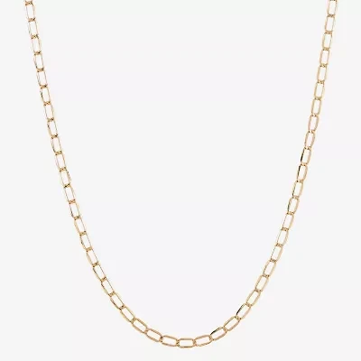 Unisex Adult 14K Gold 18 Inch Curb Chain Necklace