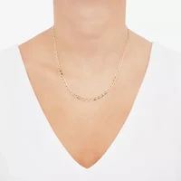 Unisex Adult 14K Gold 18 Inch Curb Chain Necklace