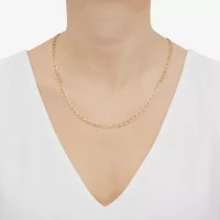 Unisex Adult 14K Gold 20 Inch Curb Chain Necklace