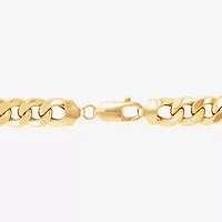 Made in Italy Mens 14K Gold 8 1/2 Inch Hollow Curb Id Bracelet