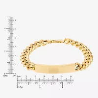 Made in Italy Mens 14K Gold 8 1/2 Inch Hollow Curb Id Bracelet