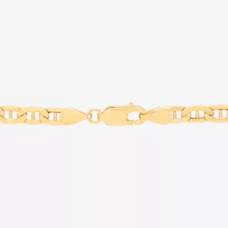 Made in Italy Unisex Adult 10K Gold 22 Inch Mariner Chain Necklace