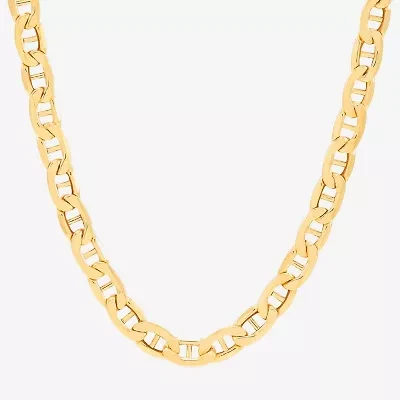 Made in Italy Unisex Adult 10K Gold 22 Inch Mariner Chain Necklace