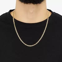 Made in Italy Unisex Adult 10K Gold 22 Inch Mariner Chain Necklace