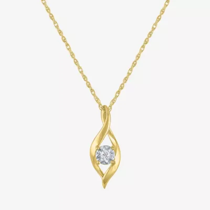 Yes, Please! Womens 1/10 CT. T.W. Lab Grown White Diamond 14K Gold Over Silver 2-pc. Jewelry Set