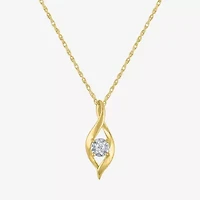 Yes, Please! Womens 1/10 CT. T.W. Lab Grown White Diamond 14K Gold Over Silver 2-pc. Jewelry Set
