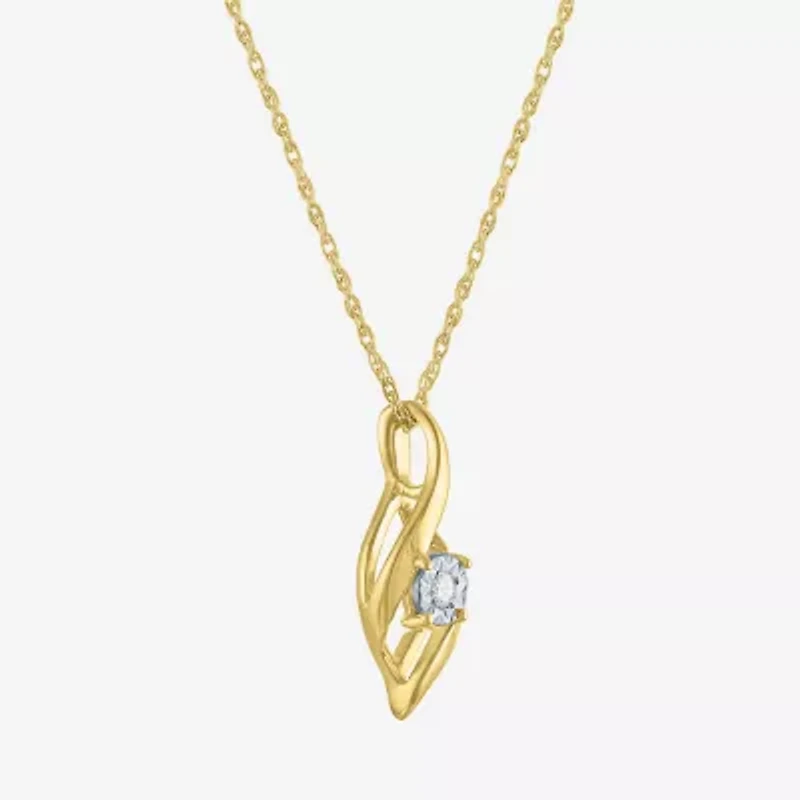 Yes, Please! Womens 1/10 CT. T.W. Lab Grown White Diamond 14K Gold Over Silver 2-pc. Jewelry Set