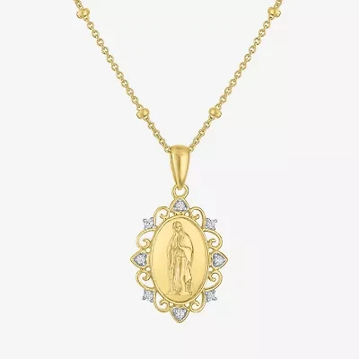 Yes, Please! (G-H, Si2-I1) Womens White Diamond Accent 14K Gold Over Silver 18 Inch Rosary Necklace