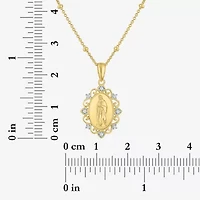 Yes, Please! (G-H, Si2-I1) Womens White Diamond Accent 14K Gold Over Silver 18 Inch Rosary Necklace