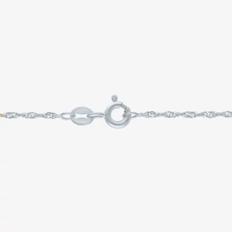 Yes, Please! (G-H, Si2-I1) Womens Diamond Accent Lab Grown White Diamond Accent Sterling Silver 18 Inch Pendant Necklace