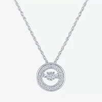 Yes, Please! (G-H, Si2-I1) Womens Diamond Accent Lab Grown White Diamond Accent Sterling Silver 18 Inch Pendant Necklace