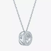 Yes, Please! (G-H, Si2-I1) Womens Diamond Accent Lab Grown White Diamond Accent Sterling Silver 18 Inch Pendant Necklace