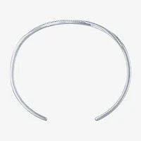 Yes, Please! Womens Diamond Accent White Diamond Accent Sterling Silver Cuff Bracelet