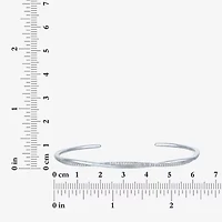 Yes, Please! Womens Diamond Accent White Diamond Accent Sterling Silver Cuff Bracelet