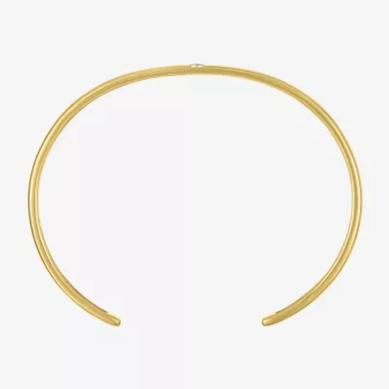 Yes, Please! Womens Diamond Accent White Diamond Accent 14K Gold Over Silver Cuff Bracelet